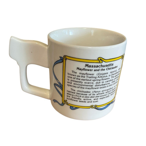 Massachusetts Coffee Tea Mug With State Seal And Black-Capped Chickadee Bird MA - Picture 3 of 10